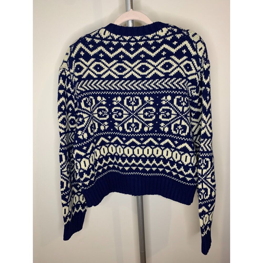 Polo Ralph Lauren Snowflake Wool Blend Crewneck Holiday NWOT Sweater Women L - Picture 3 of 6